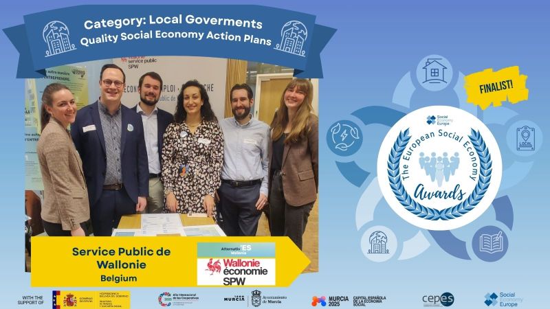 La Wallonie finaliste des European Social Economy Awards