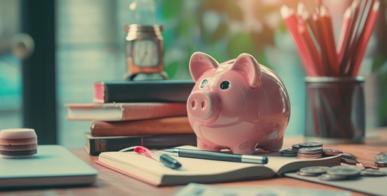 AdobeStock_708849361.chapo.jpeg (Piggy bank with business stuff, business and finance concept)