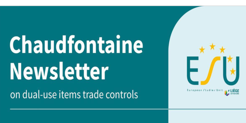 Chaudfontaine Newsletter on dual-use items trade controls